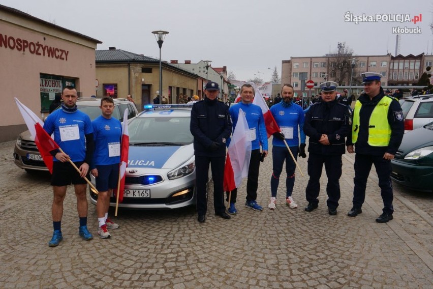 Kłobuccy policjanci na "Biegu Pamięci Żołnierzy Wyklętych" [FOTO, WIDEO]