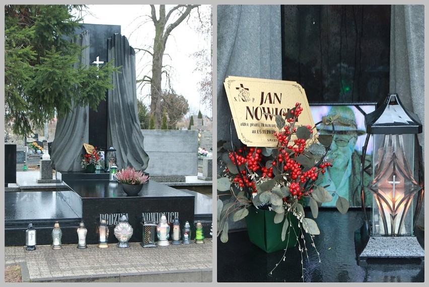 Tak wygląda obecnie nagrobek Jana Nowickiego na cmentarzu...