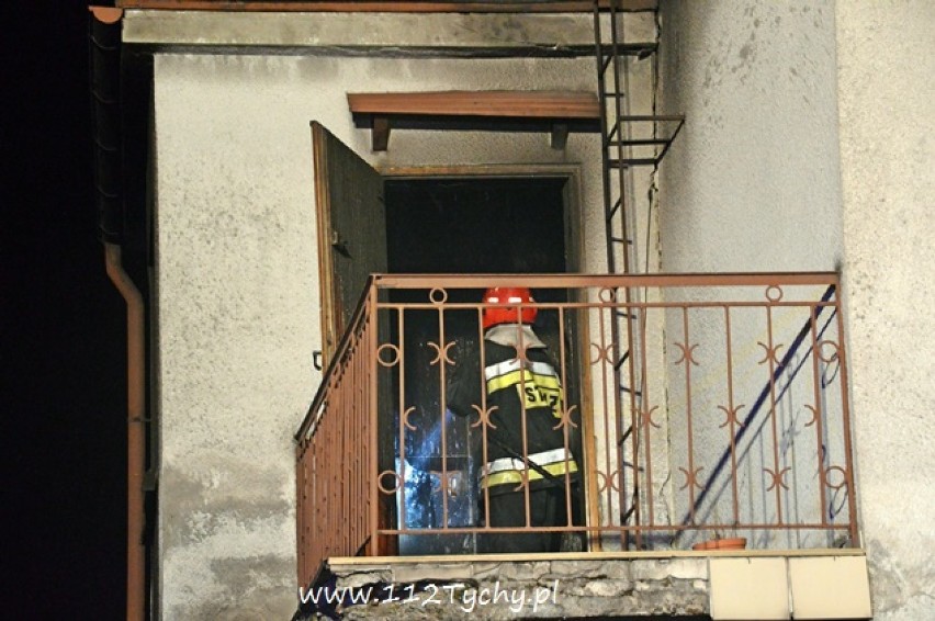 Pożar w Lędzinach przy ul. Pokoju