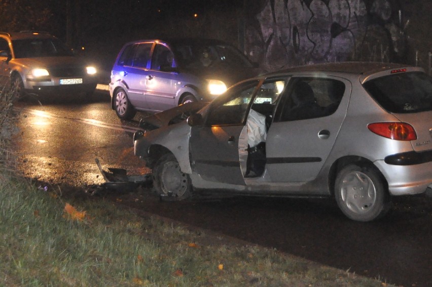 Borkowo - wypadek pod wiaduktem, 10.11.2014