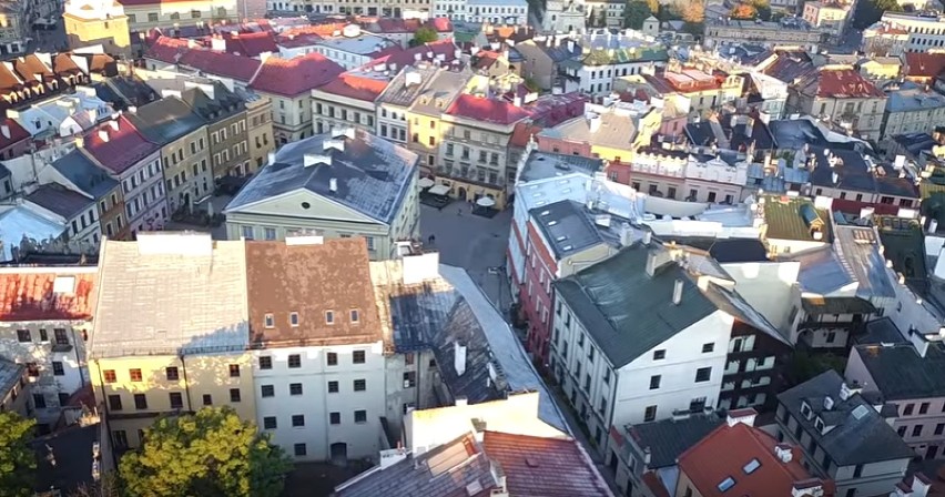 Lublin od świtu do zmierzchu na wideo z drona 