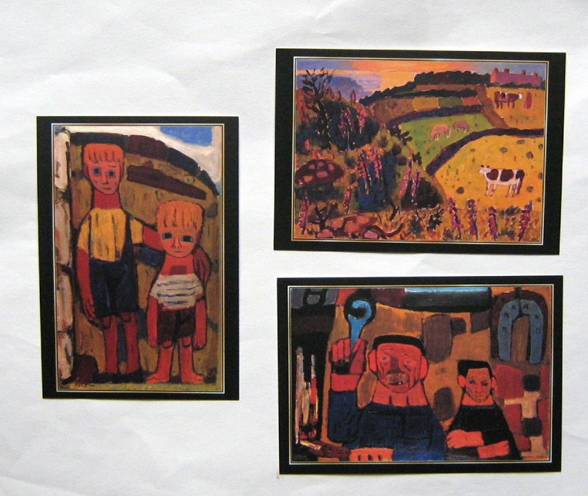 Pocztówki z wystawy prac Simona Segala