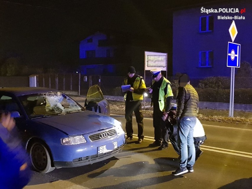 Potrącenie na bielskiej ul. Wyzwolenia. Dwie osoby ranne [AKTUALIZACJA]