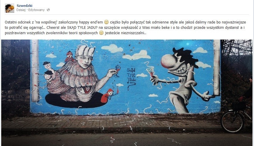 Ten mural kończy ciekawą wojnę pomiędzy Moną Tusz i...