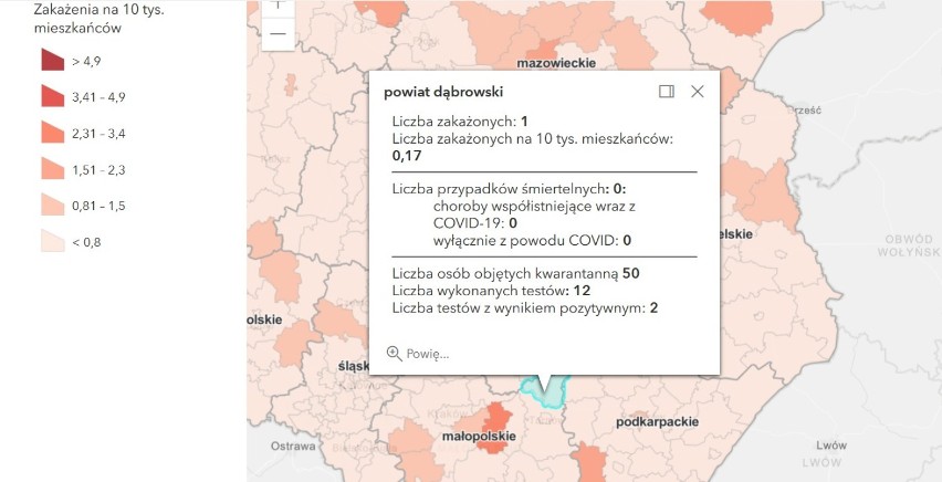 Nowe zakażenia COVID-19 w Tarnowie i sąsiednich powiatach. Najwięcej na Bocheńszczyźnie [RAPORT, 1.02]