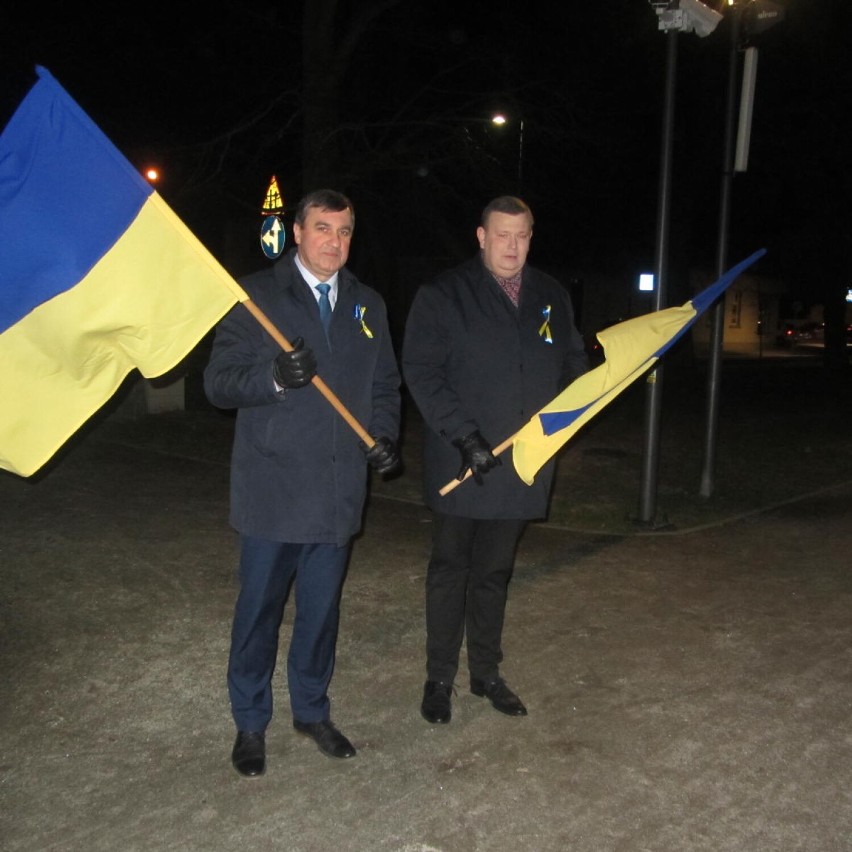 Kościan. Solidarni z Ukrainą. Mieszkańcy manifestowali