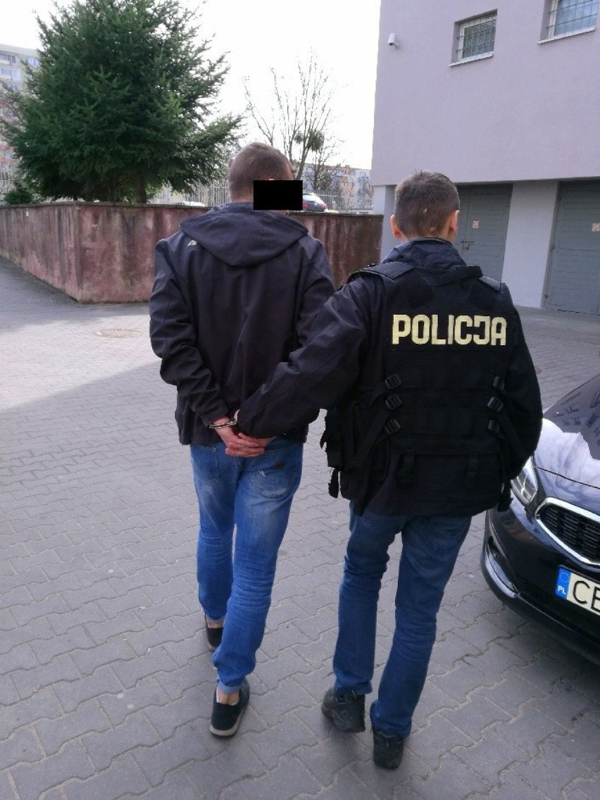 Diler narkotyków z bydgoskiego Śródmieścia wpadł w ręce policji 