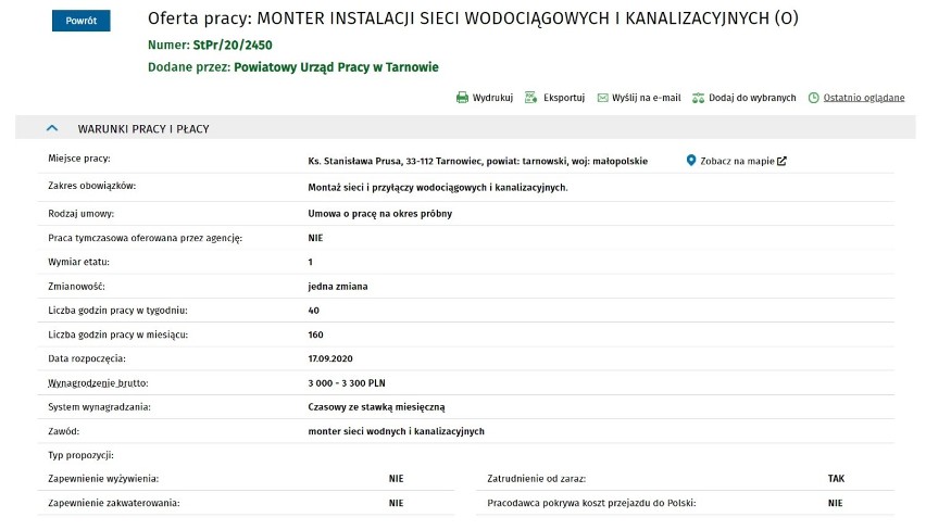 Tanów. Najnowsze oferty pracy w Tarnowie i regionie tarnowskim [LISTA OFERT PRACY 24.09.2020]