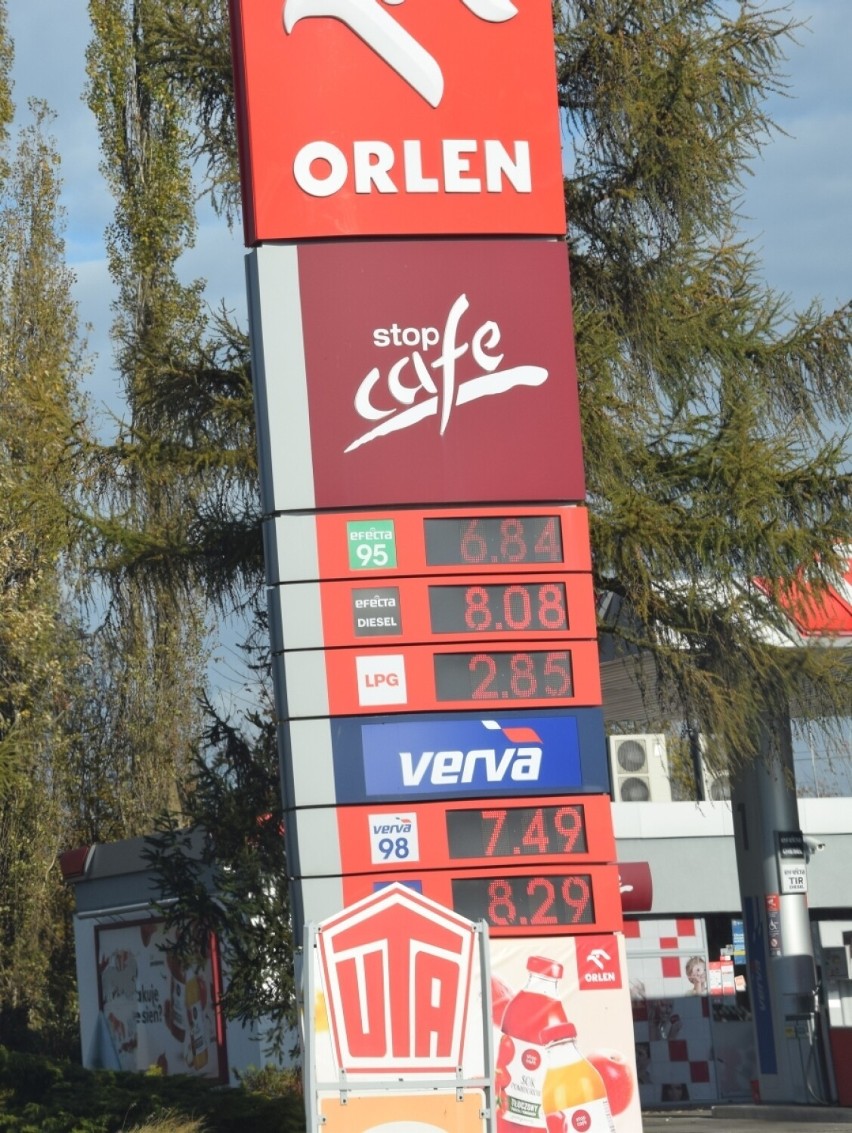 Wysokie ceny paliw przed 1 listopada na stacjach w Zduńskiej Woli 