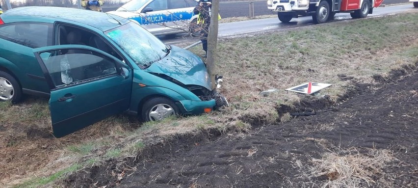 Wypadek w Okrzeszycach 22.03.2021