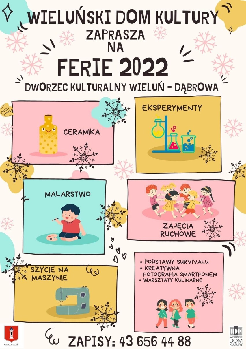 Ferie zimowe 2022 w Wieluniu. Oto oferta placówek kultury i sportu 