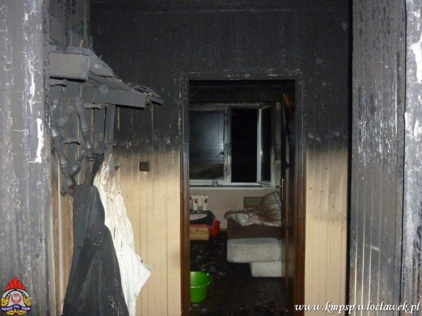 Tragiczny pożar na Krętej we Włocławku. W szpitalu zmarł 45-latek