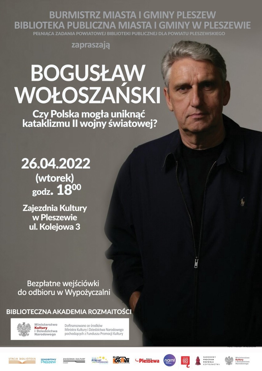 Bogusław Wołoszański 26 kwietnia 2022 roku odwiedzi Pleszew