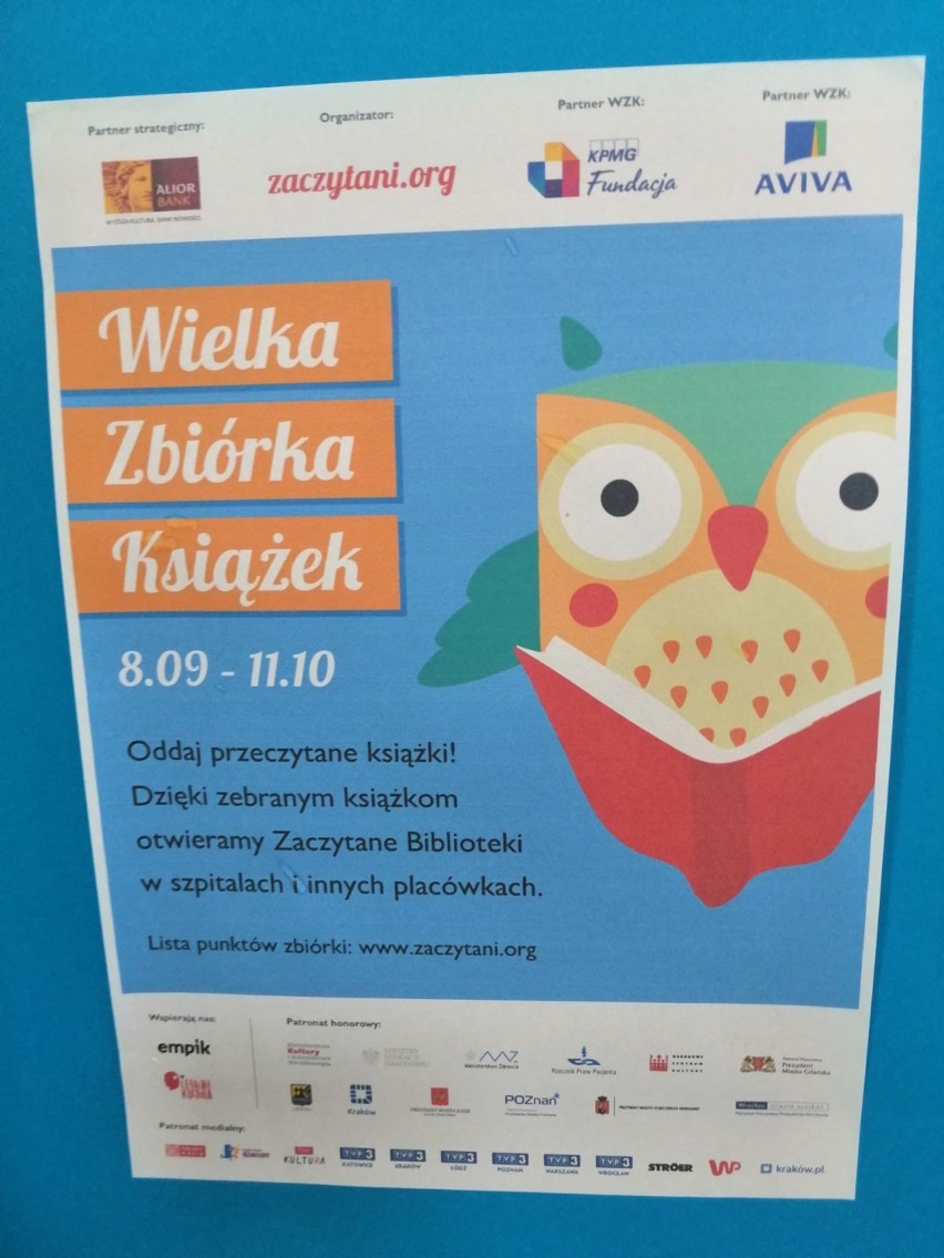 Zbiórka książek dla małych pacjentów w Szkole Podstawowej nr 1 w Żukowie