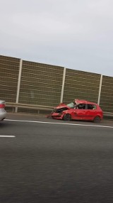 Wypadek na A4 w Krakowie. Powstał ogromny korek [KRÓTKO]