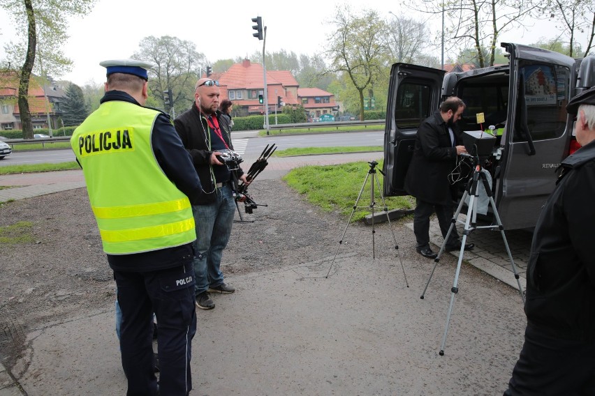 Policyjne testy drona w Katowicach