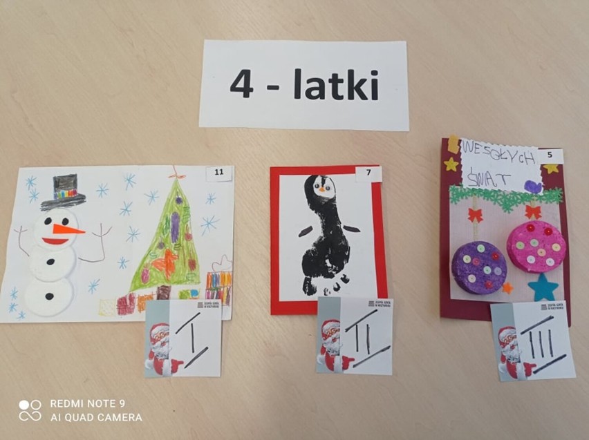 Wyniki Konkursu Plastycznego "Kartka Świąteczna" w Przedszkolu w Krzywiniu