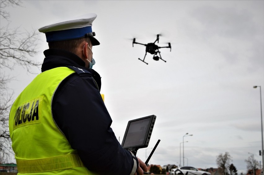 Policjanci wykorzystali drona w swoich działaniach na DK 91