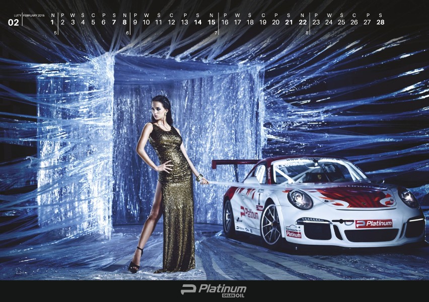 Kalendarz Orlen Platinum 2015. Piękne modelki i samochody [ZDJĘCIA]