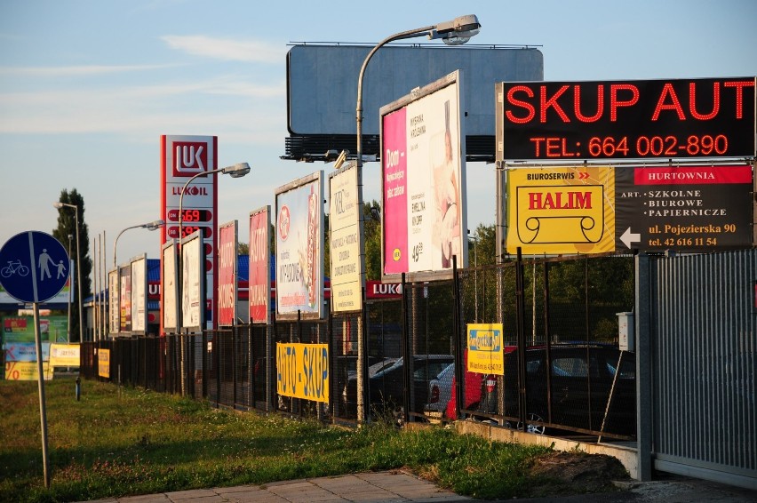 Niestety Łódź zalewa zbyt duża ilość reklam