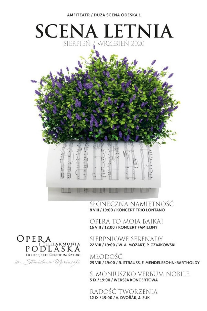 Opera i Filharmonia Podlaska przygotowała letnią scenę - serię koncertów pod gołym niebem. Bilety są już w sprzedaży. PROGRAM (zdjęcia)