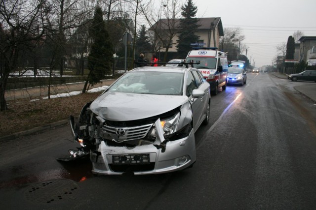 Wypadek na Strzelców Bytomskich w Tarnowskich Górach