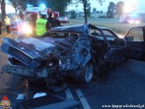 Wypadek pod Izbicą Kujawską. 5 osób z BMW trafiło do szpitala [WIDEO, ZDJĘCIA]