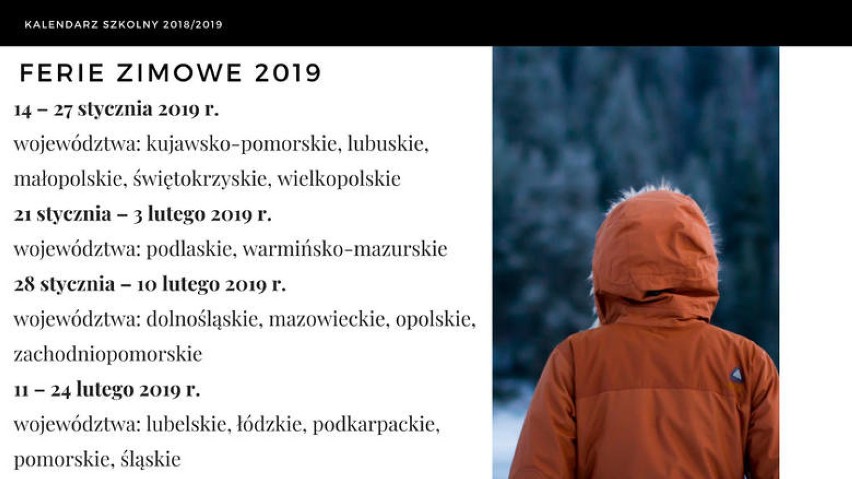 Ferie zimowe 2019. Kiedy rozpoczną się ferie zimowe? Sprawdźcie kalendarz