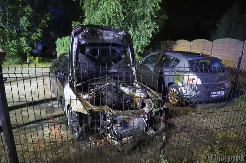 Pożar BMW w Opolu.