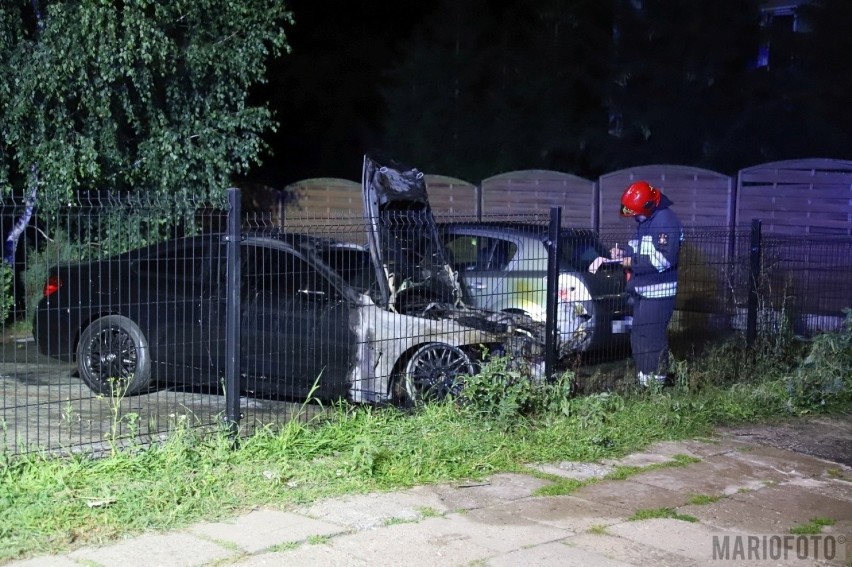 Pożar BMW w Opolu.