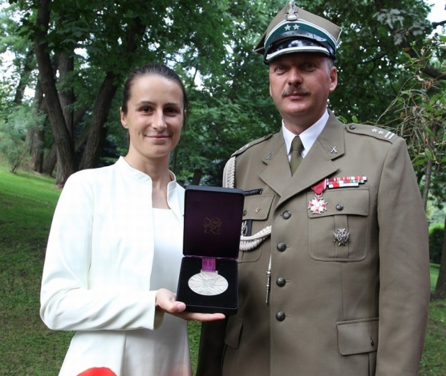 Wicemistrzyni olimpijska Sylwia Bogacka i ppłk Jacek Treichel
