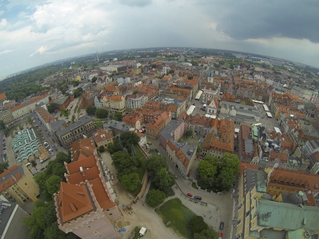 Stary Rynek w Poznaniu z lotu ptaka