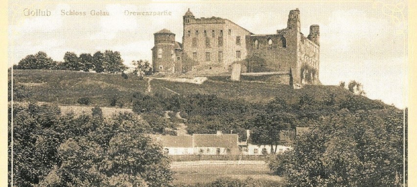 Na starych zdjęciach zamku w Golubiu-Dobrzyniu widać, że...