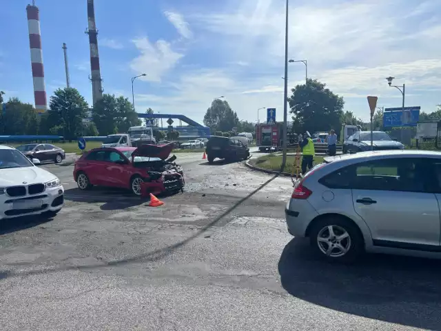 Poranny wypadek na ulicy Łódzkiej w Kielcach.
