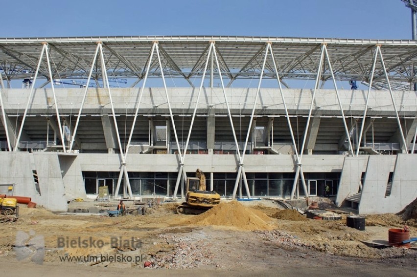 Budowa stadionu w Bielsku-Białej