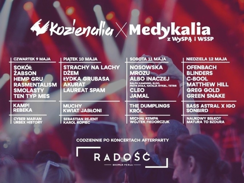 JUWENALIA 2019 w Lublinie, Kozienalia i Medykalia, Feliniada i WSEIada. Koncerty rozpocznie korowód