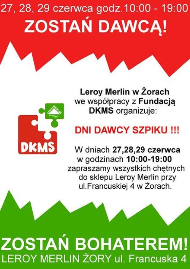 Dni Dawcy Szpiku Żory już w najbliższy weekend