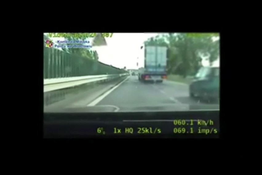 „Szeryf” z ciężarówki zajechał drogę… policjantom [FILM]