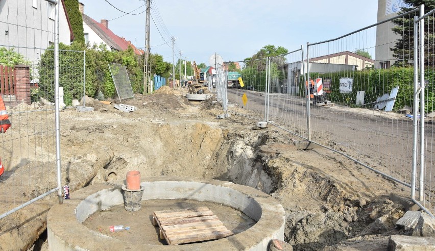 Malbork. Trwa przebudowa ulicy Chrobrego. Zobacz, jak obecnie przebiegają prace