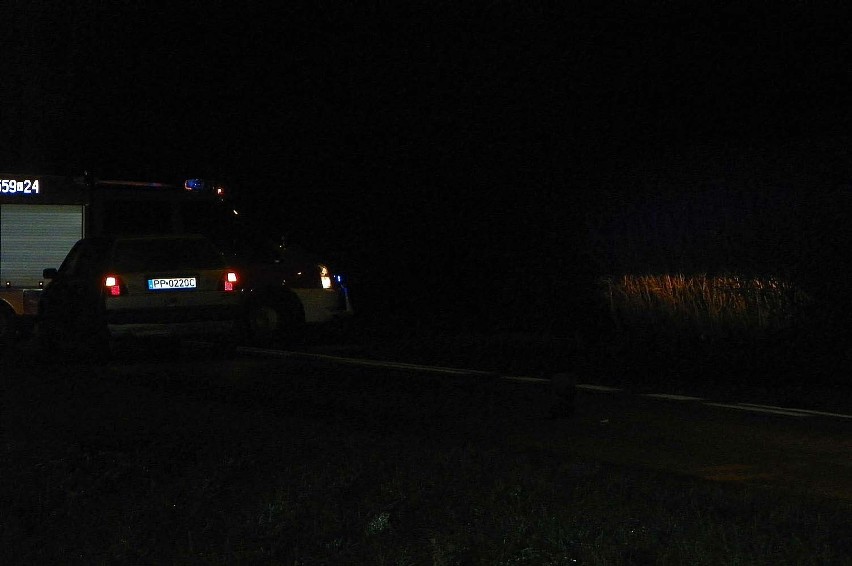 Wypadek w Wiernowie. Zginął 42-letni pieszy potrącony przez samochód