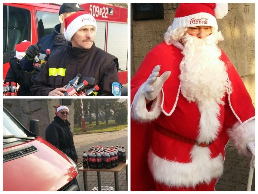 Radziejowski Strażacy w dzień 6 grudnia 2016 roku na rynku...