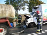 Wypadek w miejscowości Kluczewnica. Beczkowóz zderzył się z mercedesem