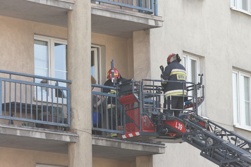 Pożar w Kaliszu na ulicy Poznańskiej