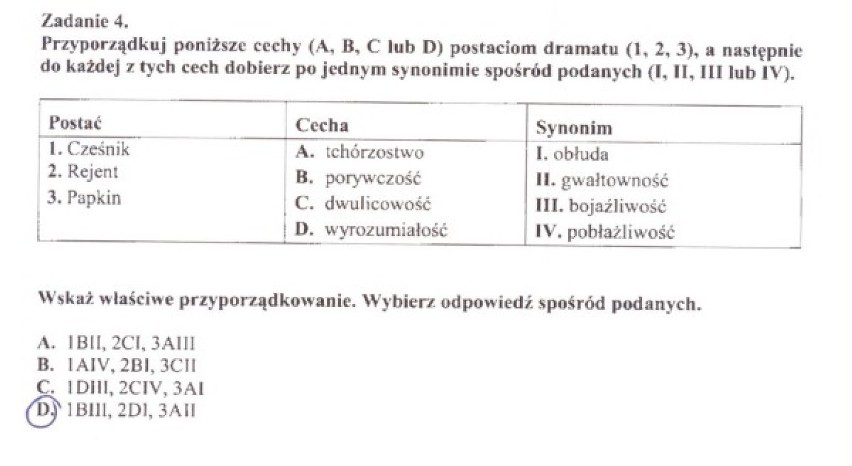 24 kwietnia część humanistyczna (język polski) egzaminu ...