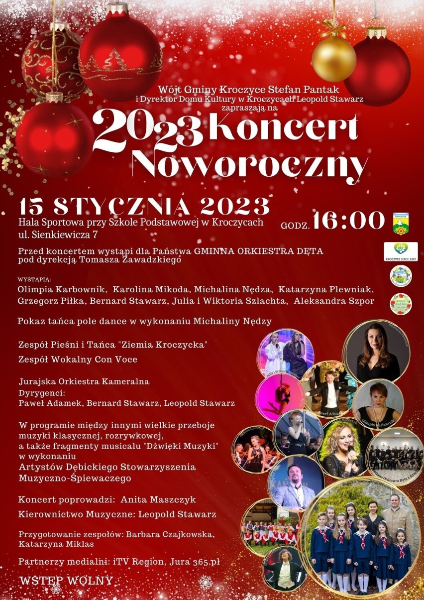 Koncert Noworoczny w Kroczycach już 15 stycznia 2023 roku