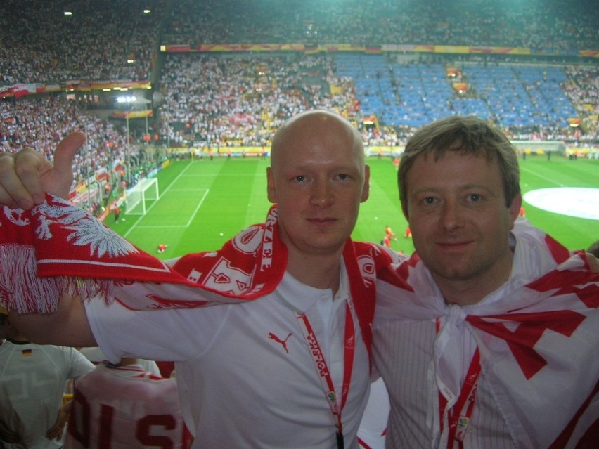 Michał Kocięba (z lewej) na stadionach miał okazję spotkać...