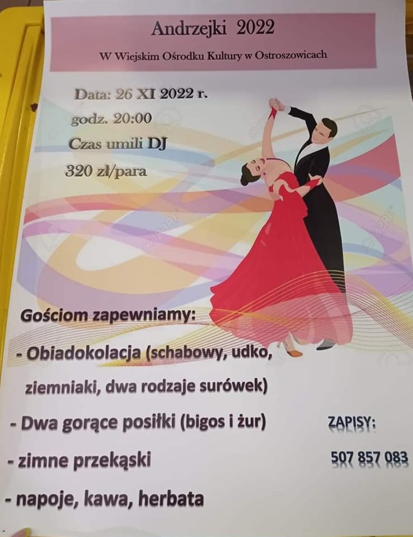 Andrzejki w Wiejskim Ośrodku Kultury w Ostroszowicach...