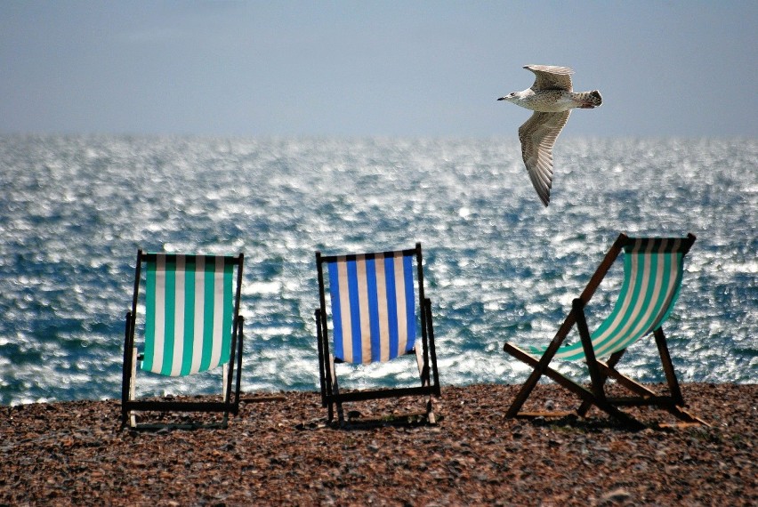 Aby znaleźć się na tej plaży musimy wyjechać z Dąbia ul....