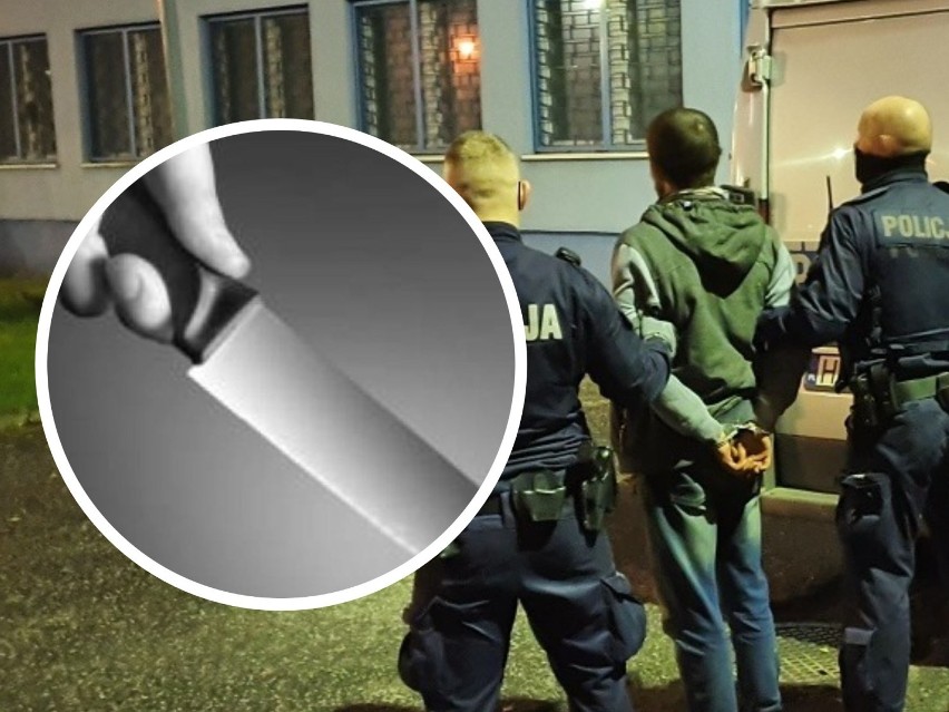 24-latek zaatakował nożem znajomych w centrum Włocławka