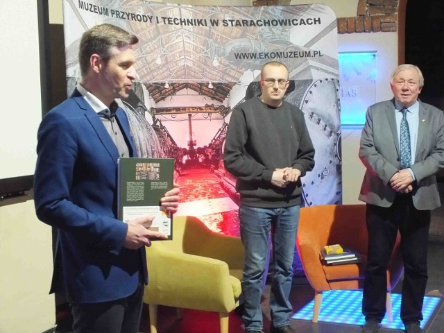 Podczas spotkania w starachowickim muzeum, od lewej: Paweł Kołodziejski, Marcin Lorek, Krzysztof Lorek